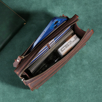 Leather Hand-held Mobile Phone Wallet