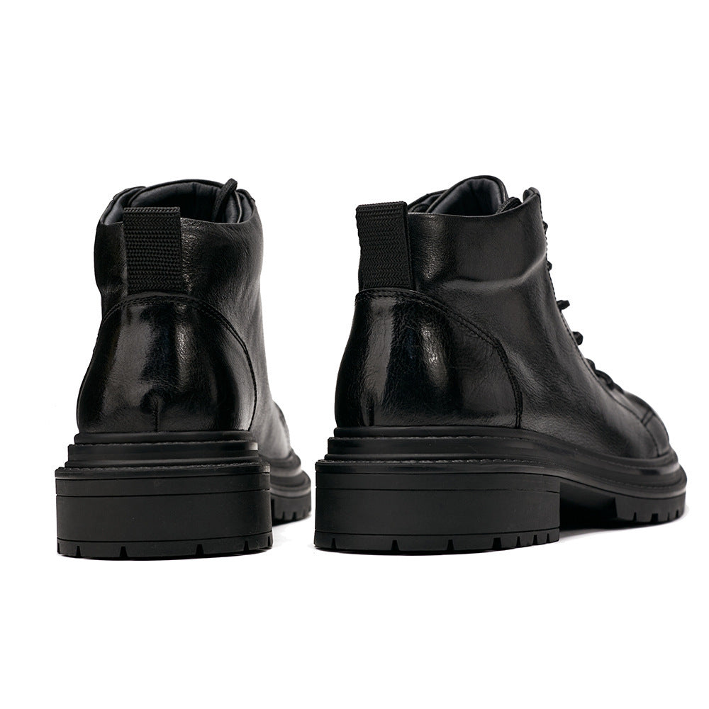 Short Genuine Leather Workwear Boots