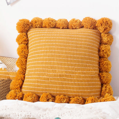 Knitted Throw Pillowcase for Sofa & Bed