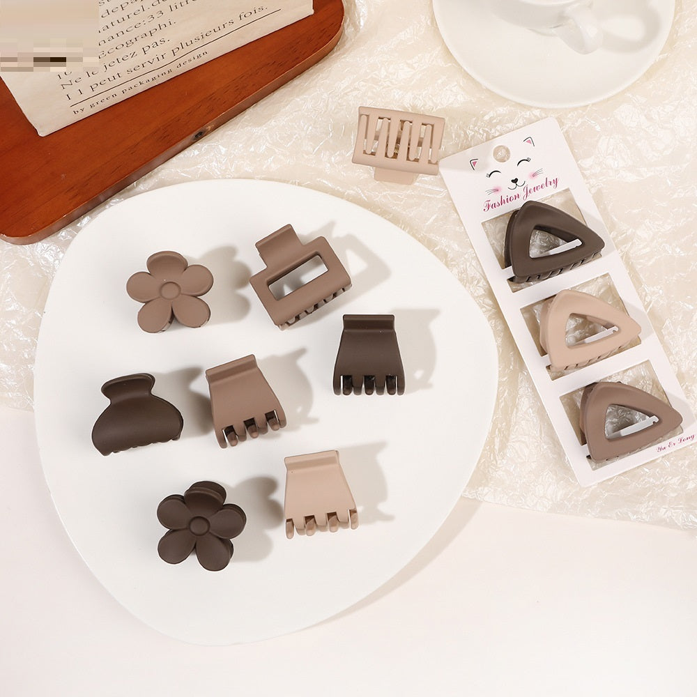 Coffee Color 3-Piece Barrette Set