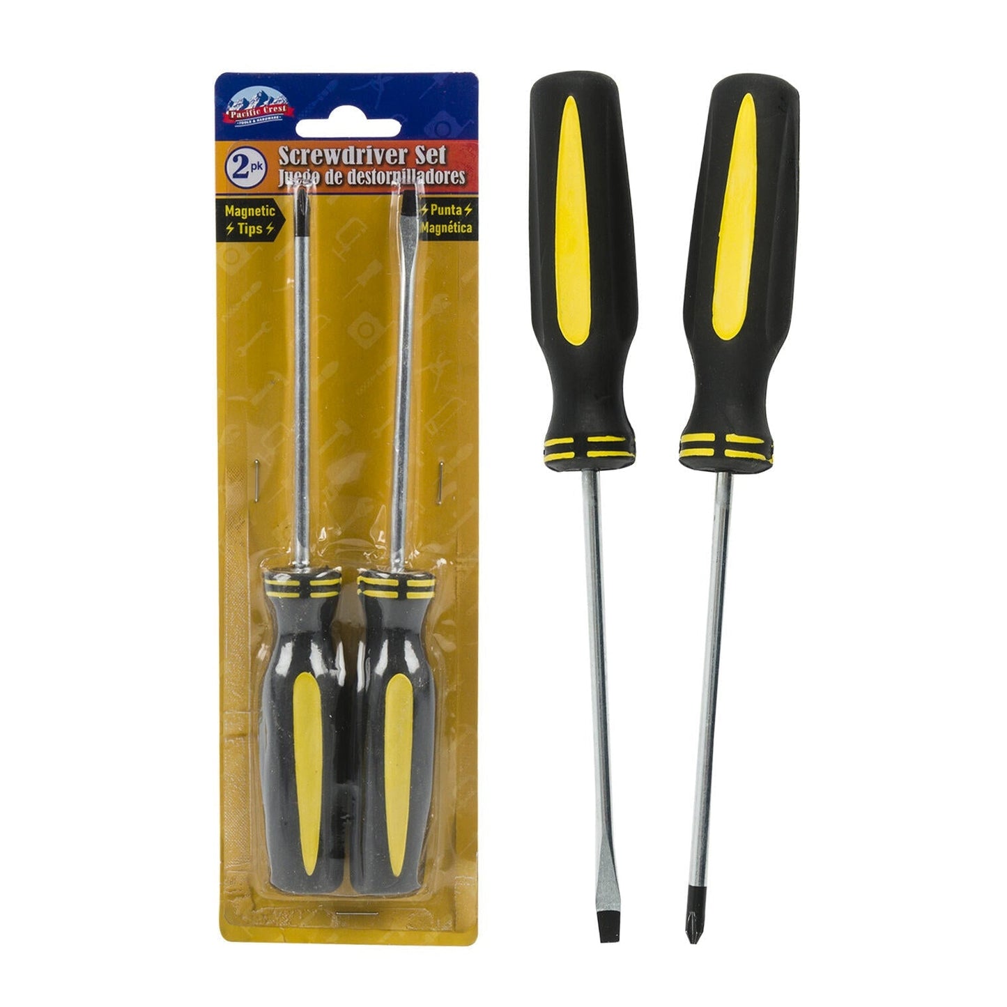 2pc Screwdriver Set -Yellow