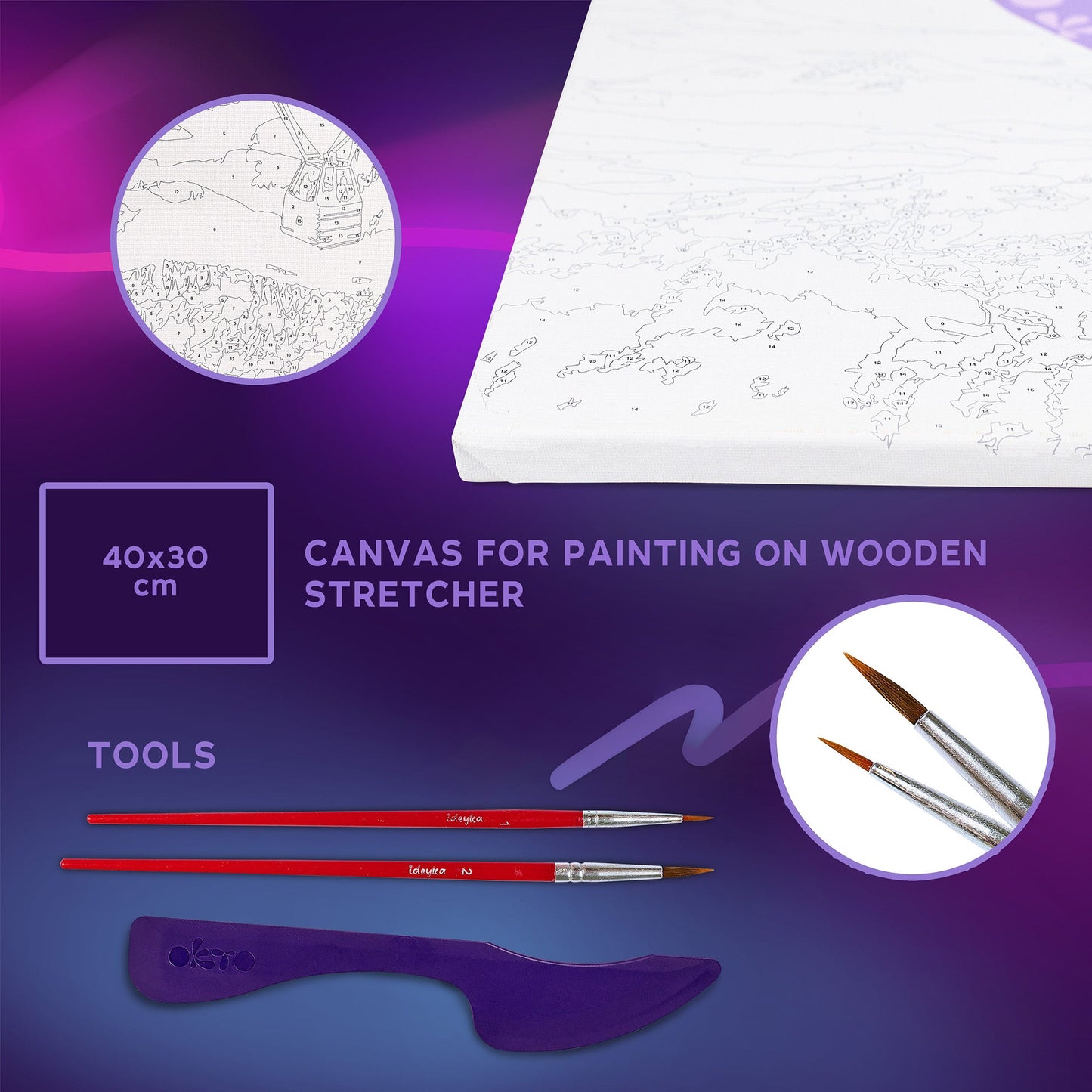 OKTO Air-Dry Clay 3D Painting Kit – Hot Air Balloon (11.8 x 15.7 in)