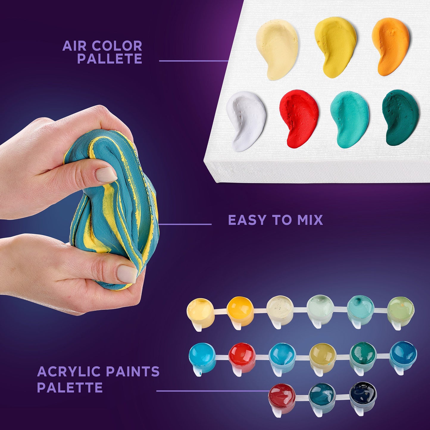 OKTO Air-Dry Clay 3D Painting Kit – Hot Air Balloon (11.8 x 15.7 in)