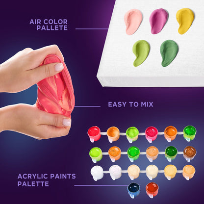 OKTO Air-Dry Clay 3D Painting Kit – Kit a Cat in a Flower Crown (11.8 x 15.7 in)