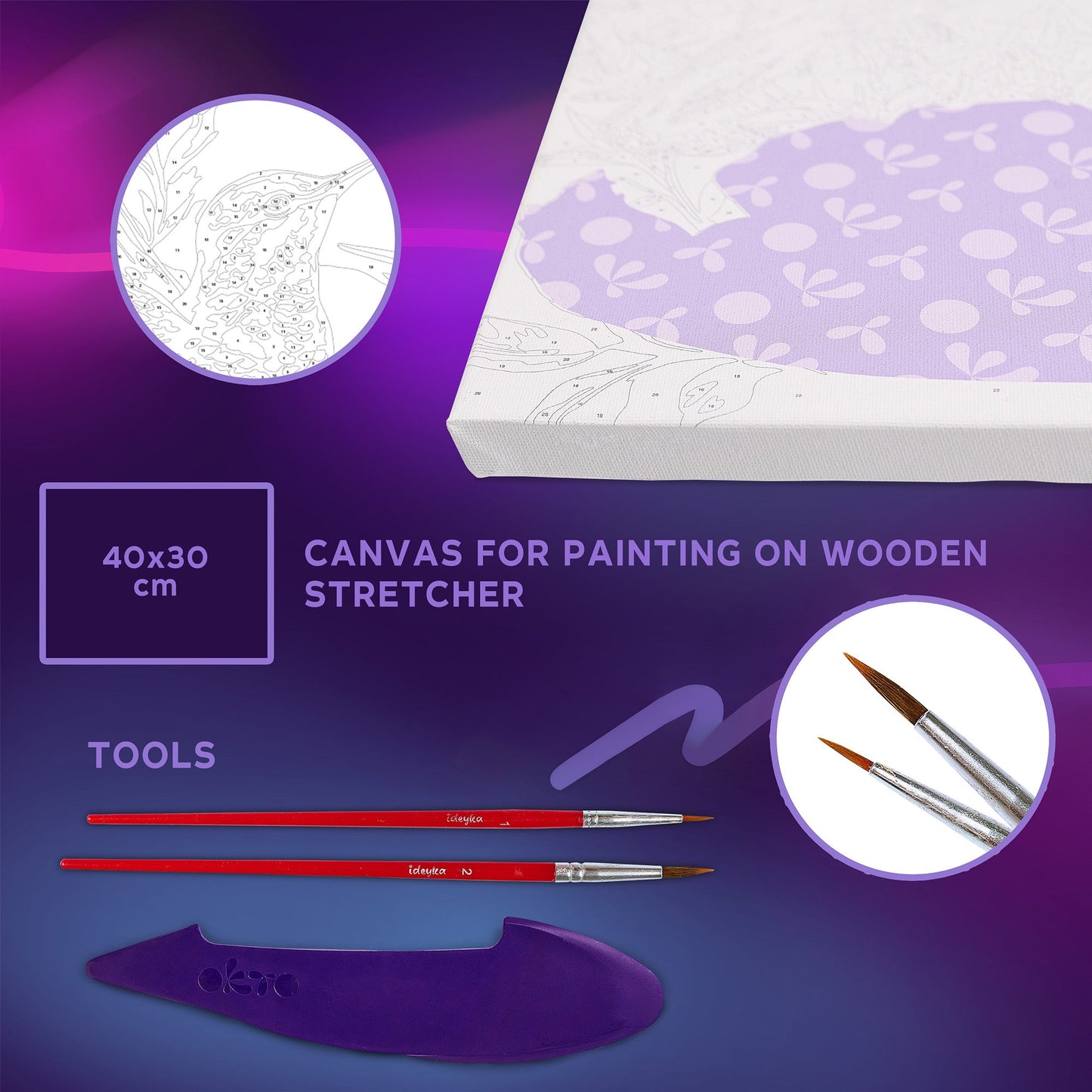 OKTO Air-Dry Clay 3D Painting Kit – Kit Hummingbirds (11.8 x 15.7 in)