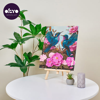 OKTO Air-Dry Clay 3D Painting Kit – Kit Hummingbirds (11.8 x 15.7 in)