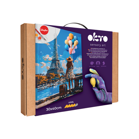 OKTO Air-Dry Clay 3D Painting Kit – Greetings From Paris (11.8 x 15.7 in)