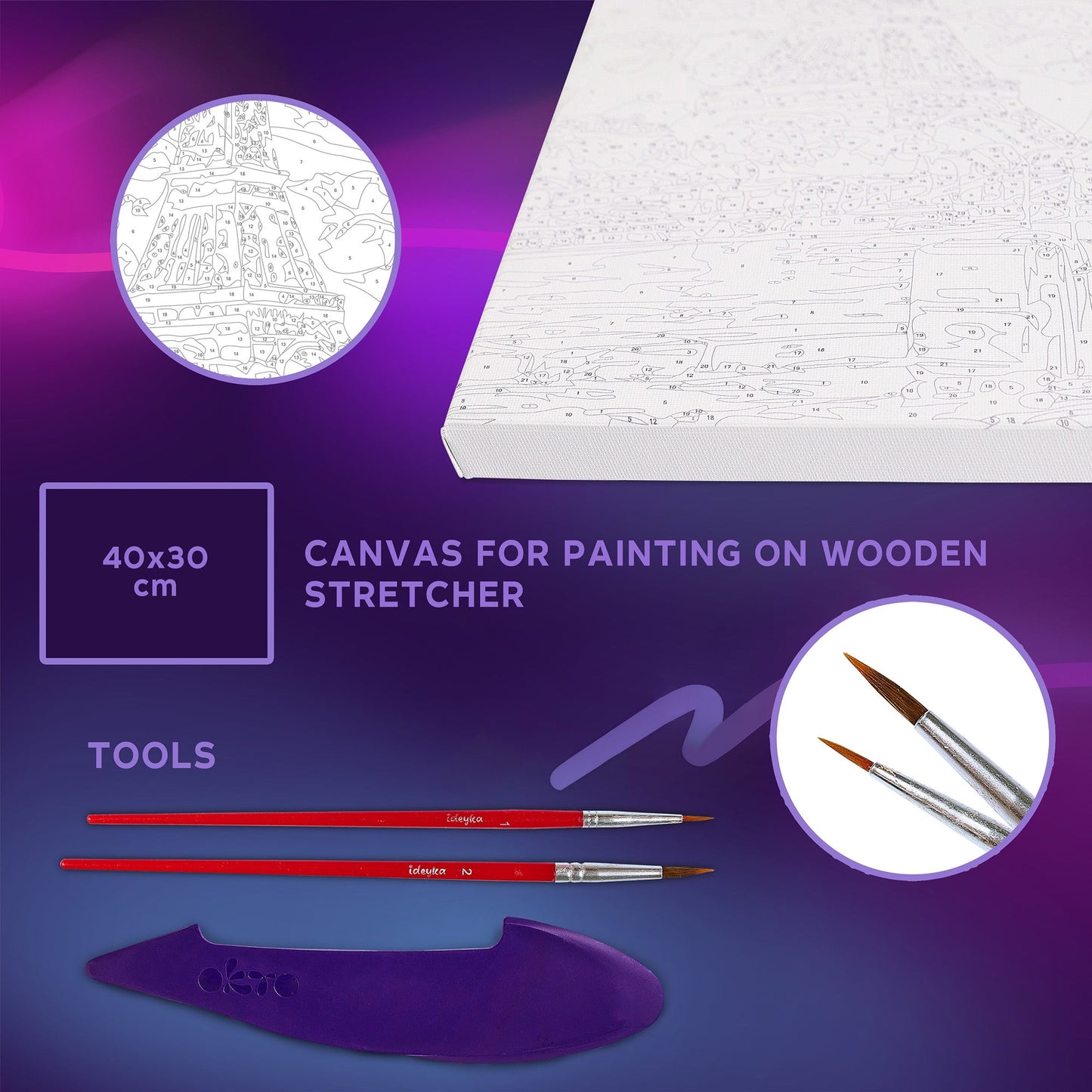 OKTO Air-Dry Clay 3D Painting Kit – Greetings From Paris (11.8 x 15.7 in)