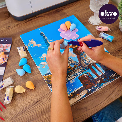 OKTO Air-Dry Clay 3D Painting Kit – Greetings From Paris (11.8 x 15.7 in)