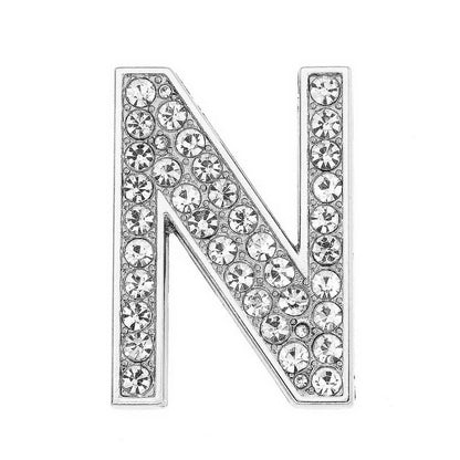 Chrome White Diamond Letters Pet Collar Beads
