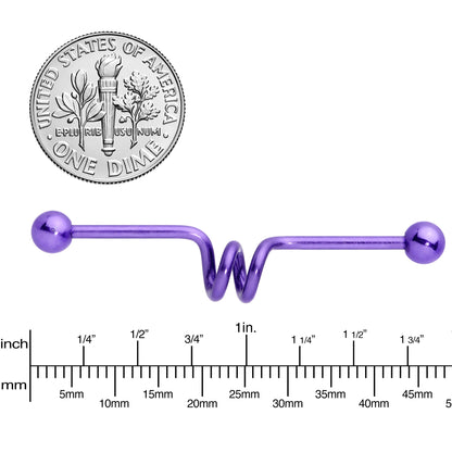 Spiral Purple Anodized Titanium Industrial Project Bar 40mm