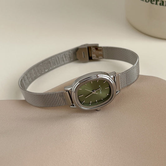 Women's Oval Mesh Strap Watch