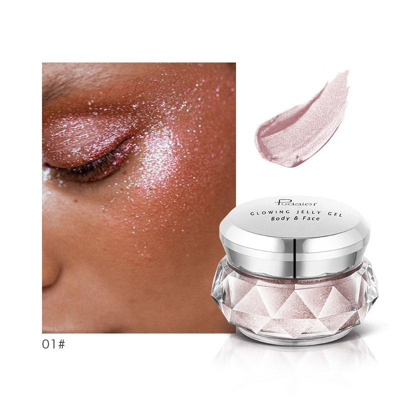 Mermaid Glow Highlighter Jelly Gel - Festival Body Glitter Makeup