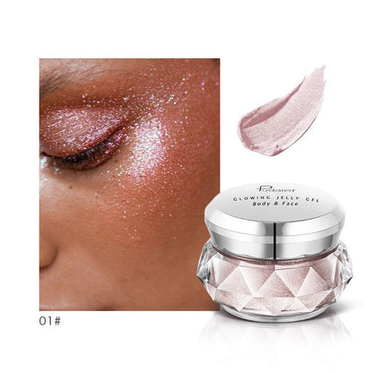 Mermaid Glow Highlighter Jelly Gel - Festival Body Glitter Makeup