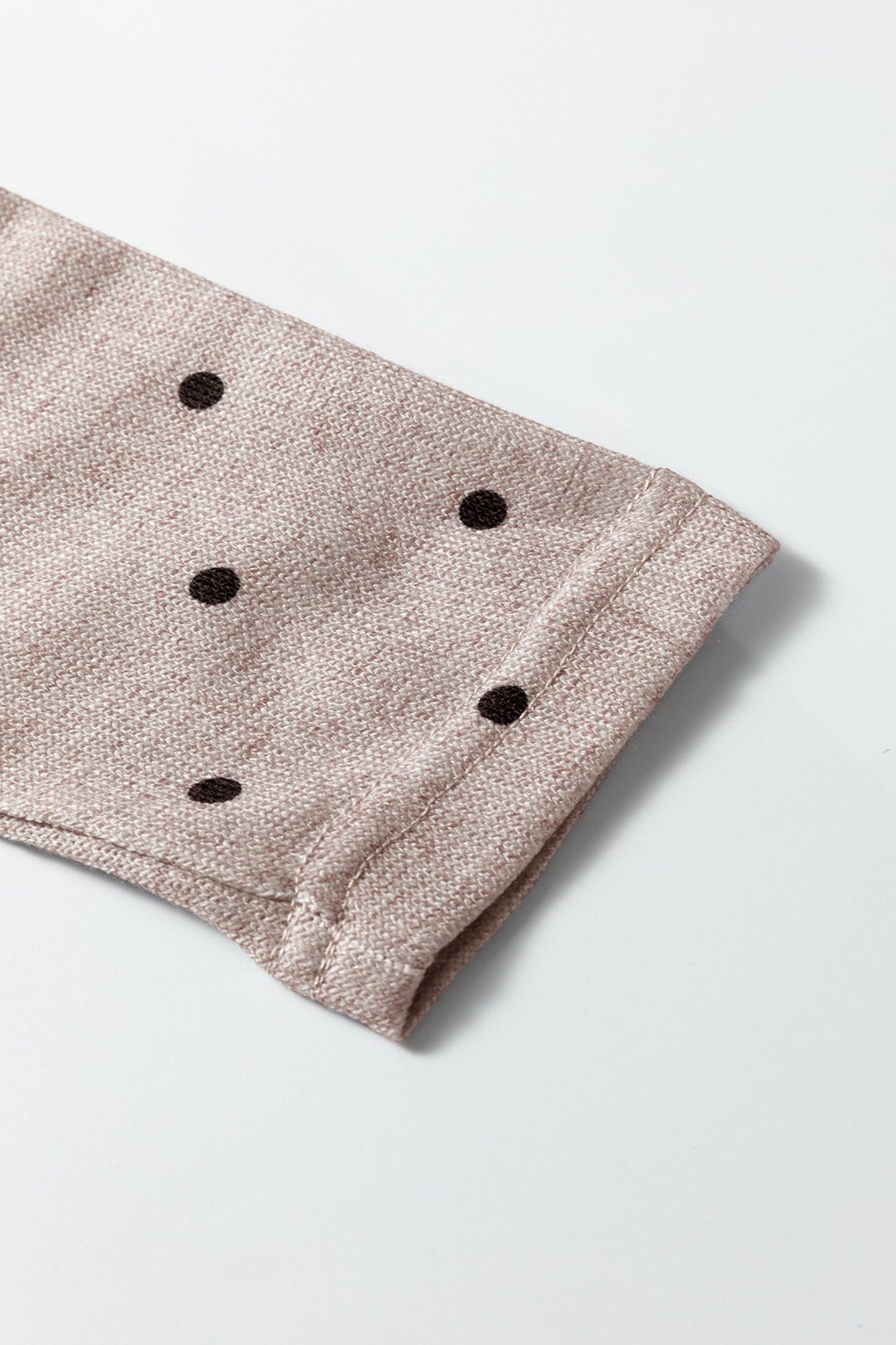 Polka Dot Boat Neck Knit Long Sleeve