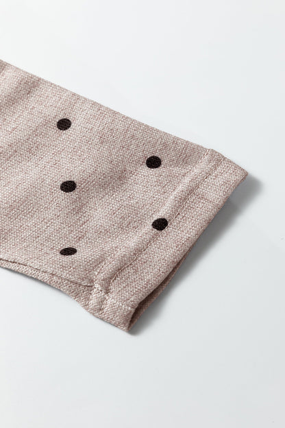Polka Dot Boat Neck Knit Long Sleeve