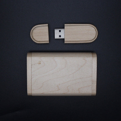 Customized Logo-Printed Wooden USB Drives for Business Gifts