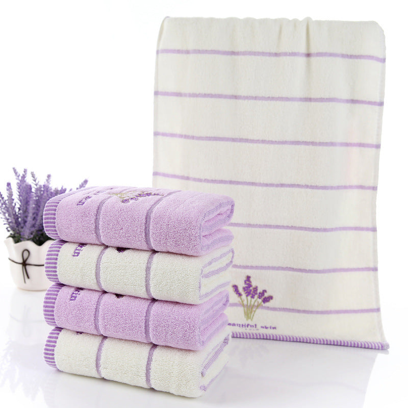 Pure Cotton 32-Strand Embroidered Face Towel