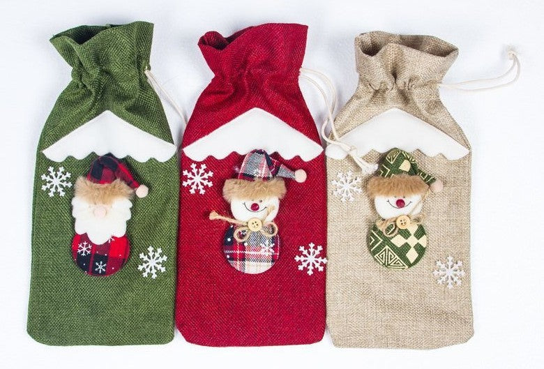 Christmas Wine Bottle Socks Decor