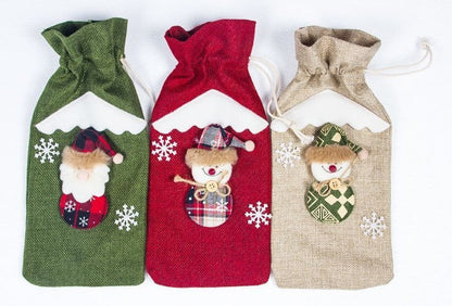 Christmas Wine Bottle Socks Decor