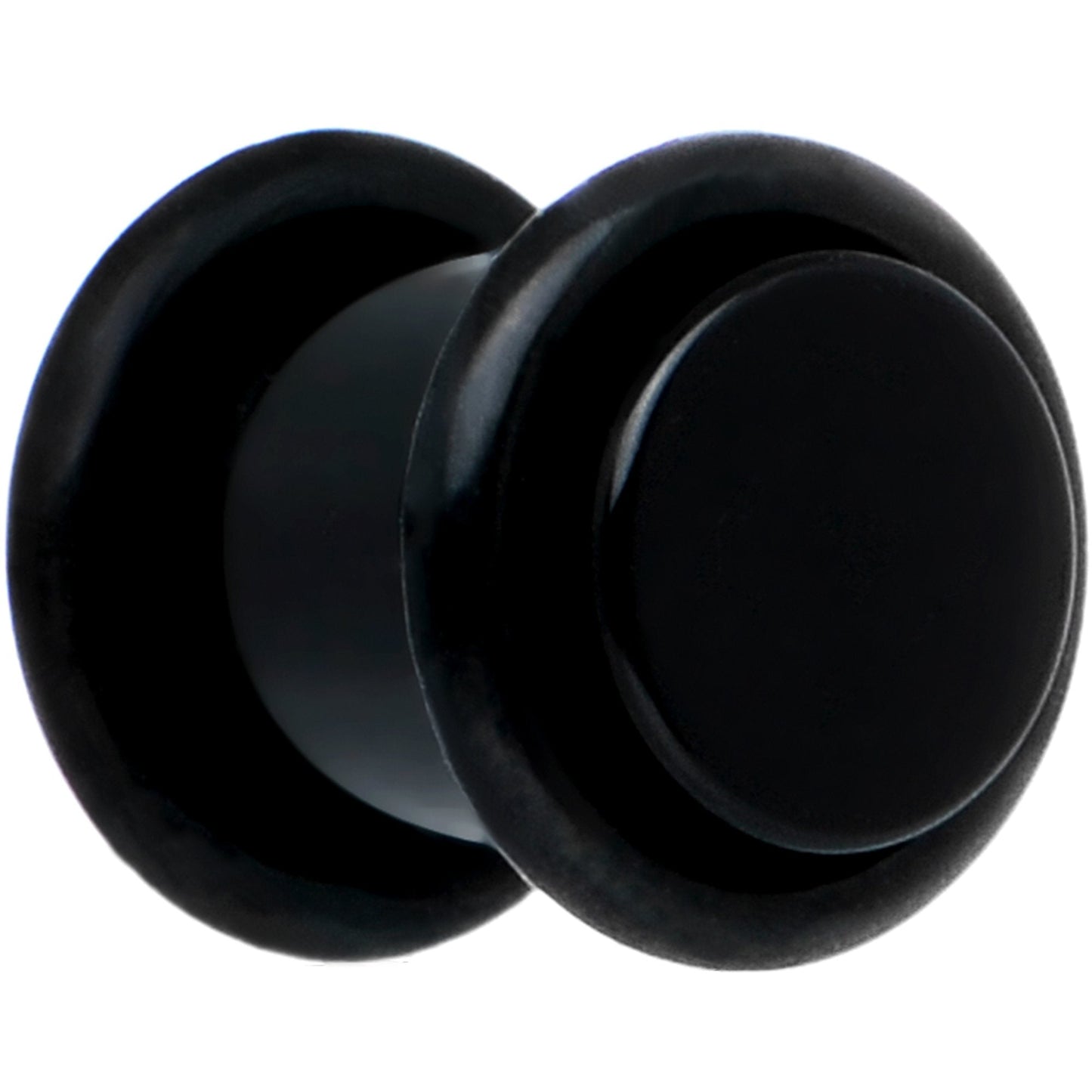 0G Black Acrylic Straight Plug Set