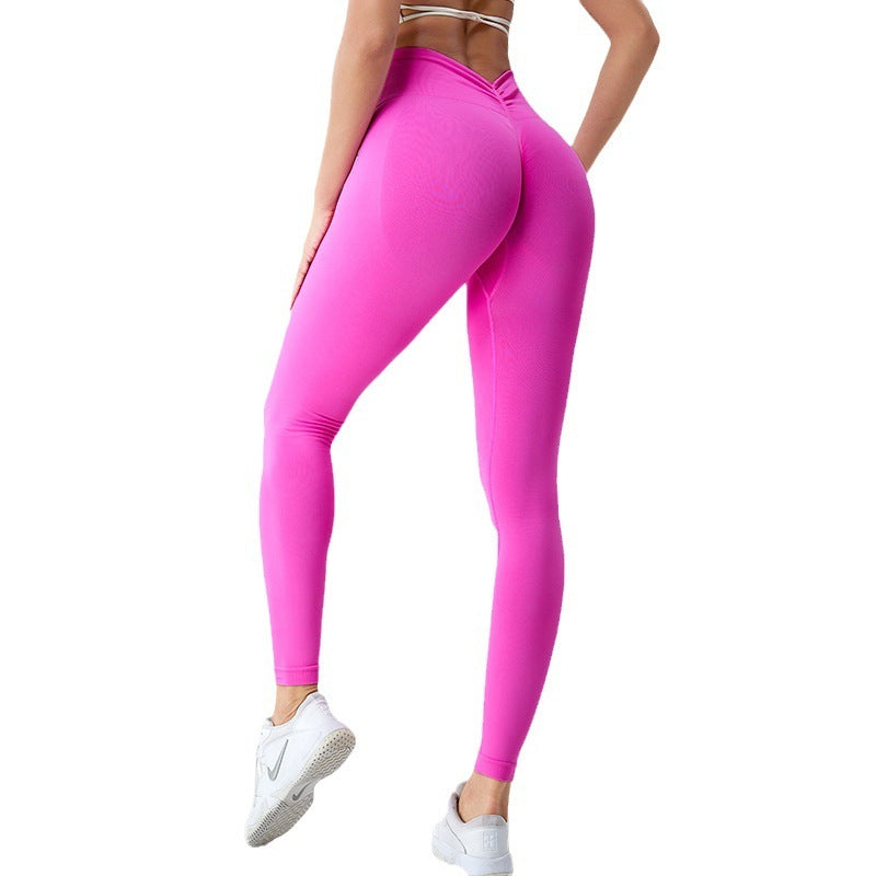 Peach Hip Seamless Sports Tights