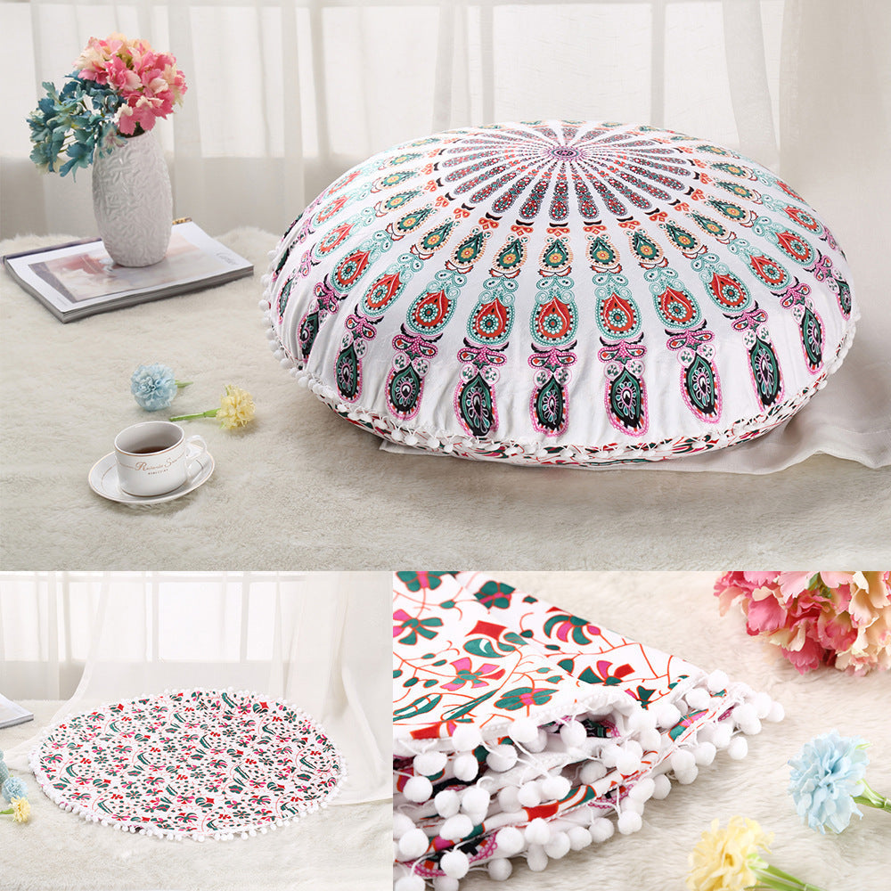 Colorful Mandala Floor Pouf Pillow