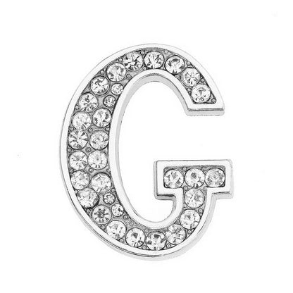 Chrome White Diamond Letters Pet Collar Beads
