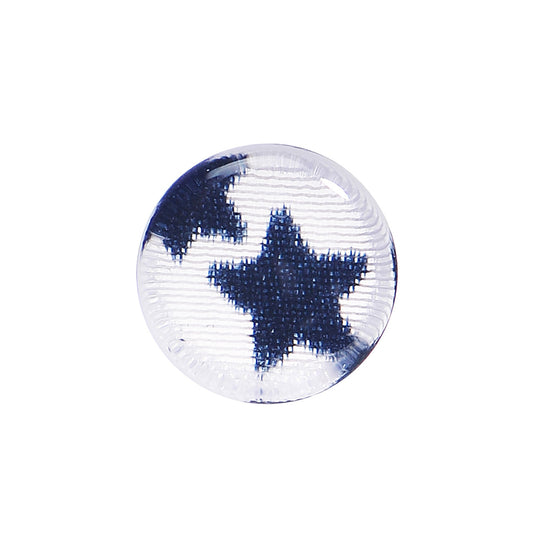 0G Black Star Inlay Acrylic Saddle Plug