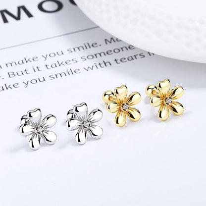 Five Petal Flower Bud Earrings