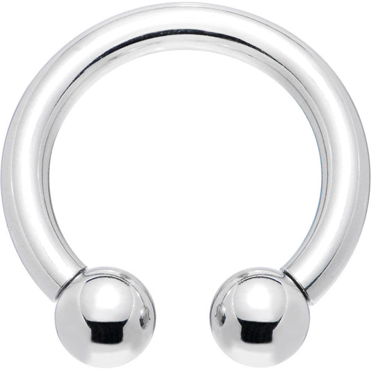 8G 5/8 Internally Threaded Steel Horseshoe Circular Barbell