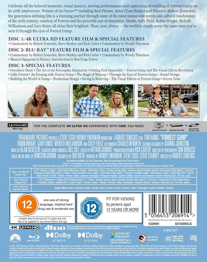 Forrest Gump 30th Anniversary - Limited Edition Steelbook (4K Ultra HD + Blu-ray + 2 CD’s + Digital)