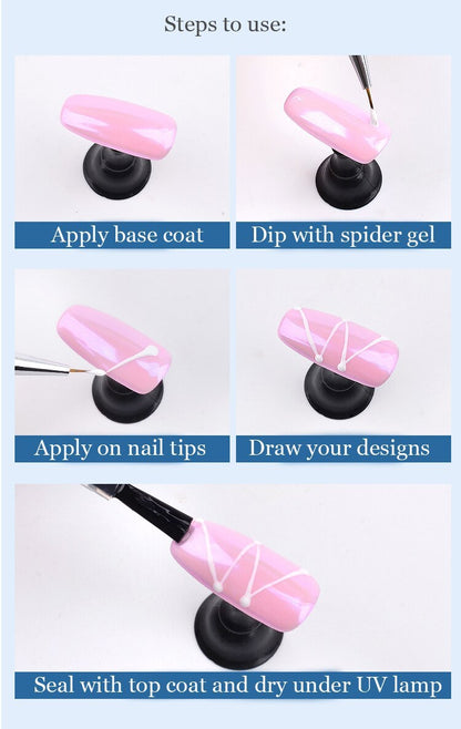 Elastic Spider Gel - Creative DIY Nail Art Drawing Gum