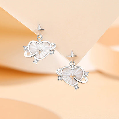 Senz Track Sterling Silver Heart Clavicle Chain