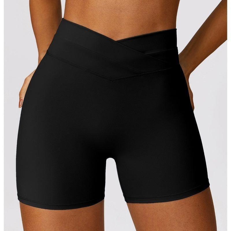 High-Waisted Skinny Hip Raise Yoga Shorts