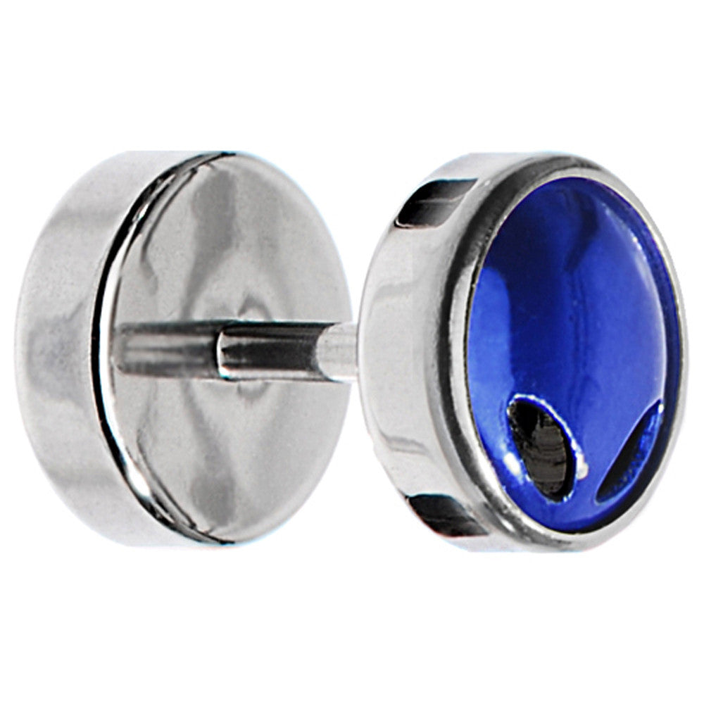 Anodized Titanium Blue Alien Head Cheater Plug