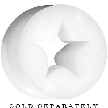 0G White Star Silicone Flexible Tunnel