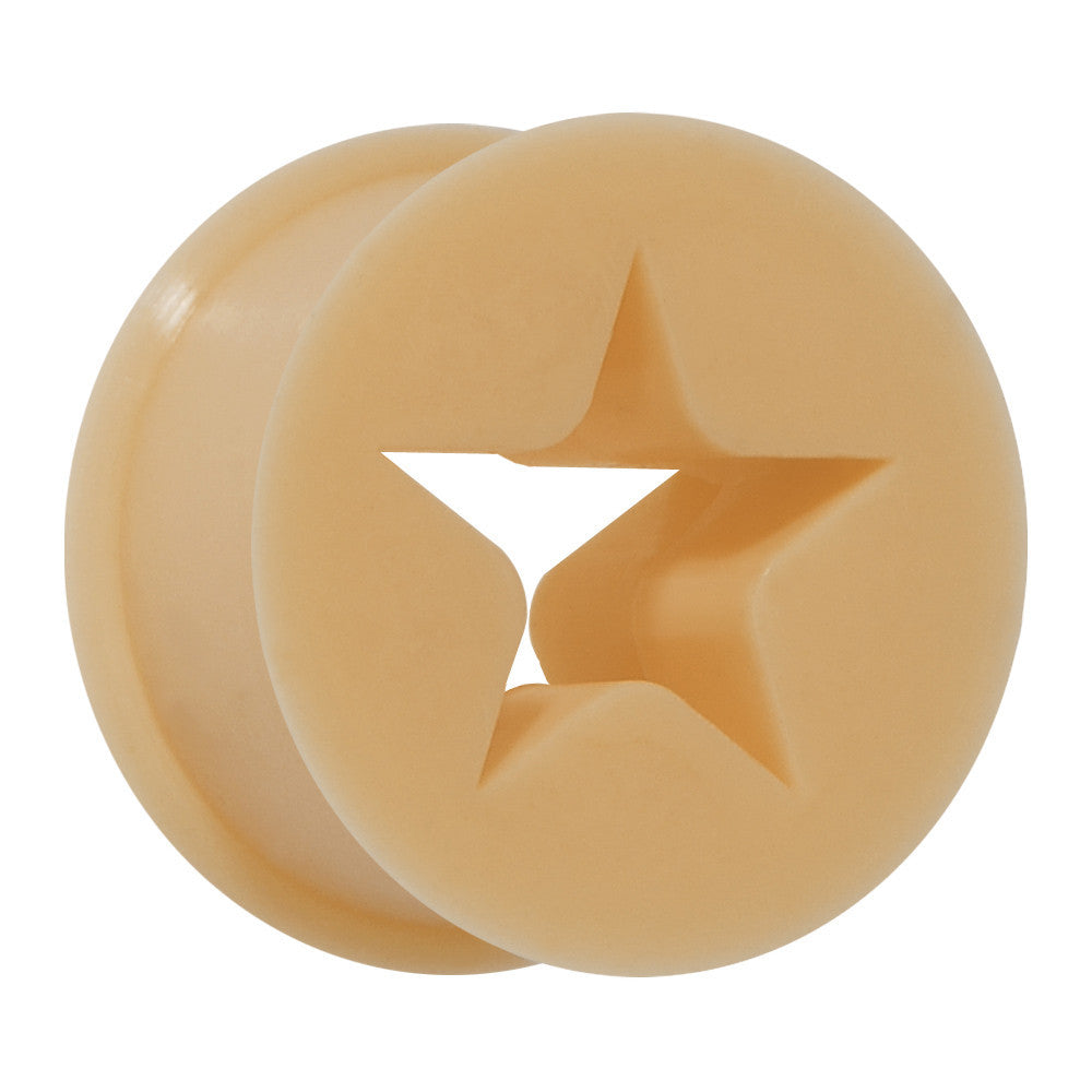 0G Flesh Star Silicone Flexible Tunnel