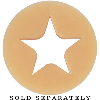 0G Flesh Star Silicone Flexible Tunnel