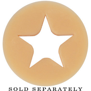 1/2 Flesh Star Silicone Flexible Tunnel