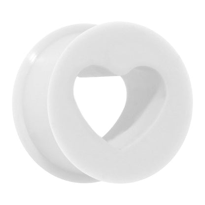 00G White Heart Silicone Flexible Tunnel