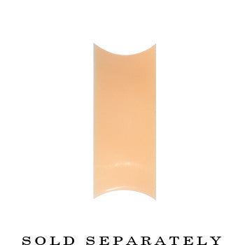 00G Flesh Teardrop Silicone Flexible Tunnel