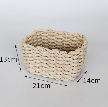 Nordic Hand Woven Cotton Rope Basket