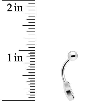 Red Brilliance Gem Heart Belly Ring