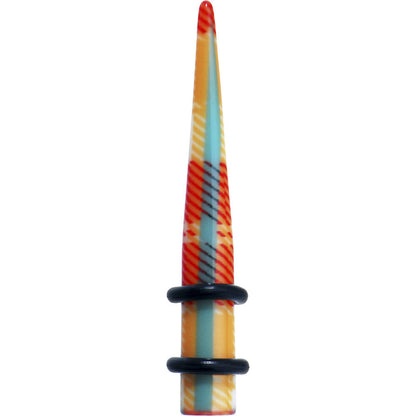 2G Acrylic Plaid Taper Ear Plug