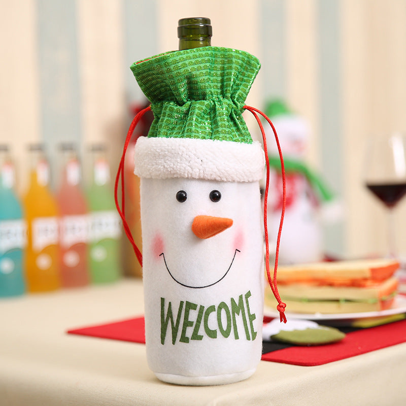 Christmas Wine Bottle Socks Decor