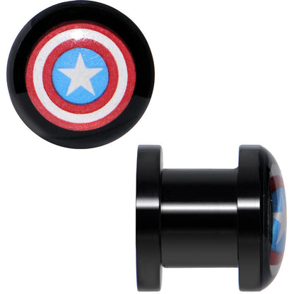 0G Captain America Screw Fit Plugs Set