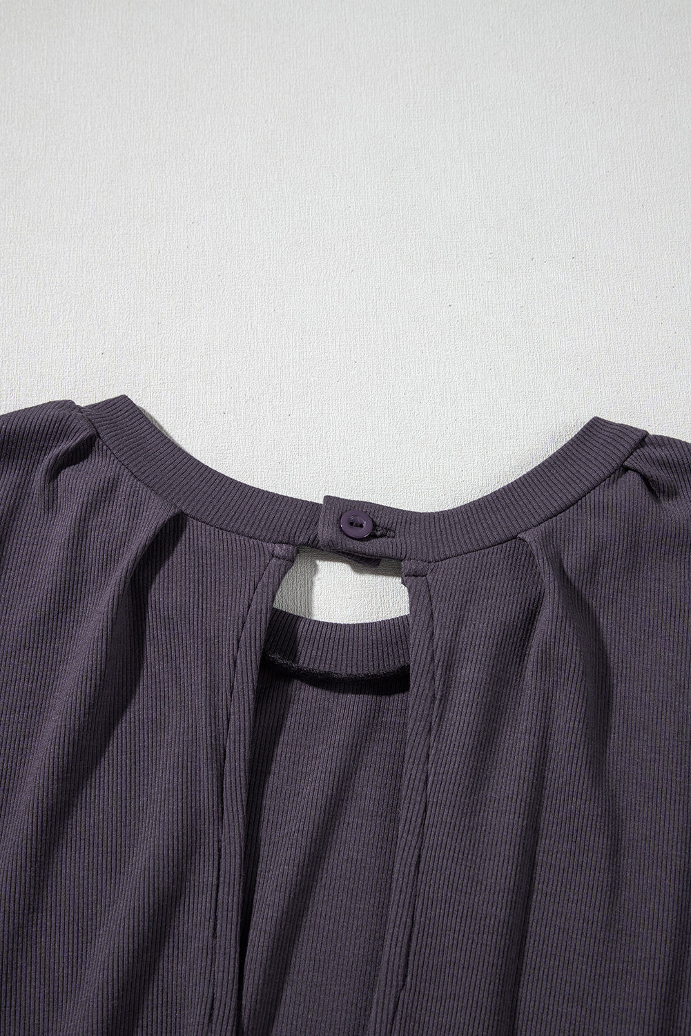 Knit Open Back Cap Sleeve Drawstring Romper