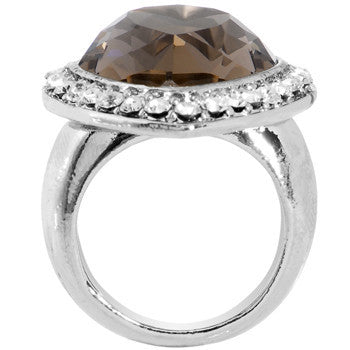 Size 7.5 -Black Diamond Luster Heart Ring