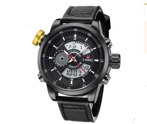 High-Quality Waterproof Casual Double Men's Watch